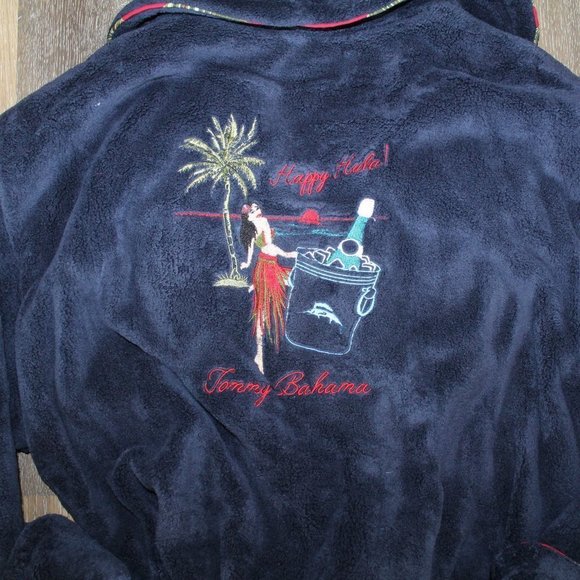 NWT MEN'S TOMMY BAHAMA PLUSH BATH ROBE S/M - Picture 2 of 9